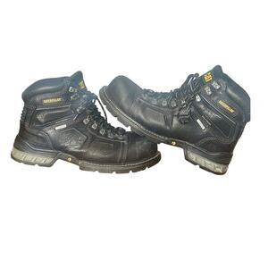 Caterpillar Footwear Steel Toe Waterproof Boot Black Size 12